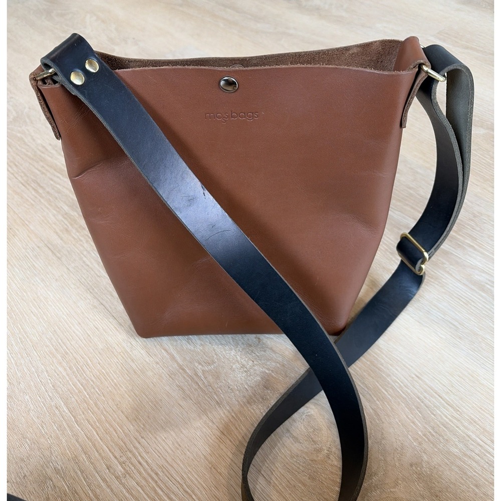 Moss Bags Parker Crossbody Bag Brown Leather Minimalist USA MSRP $145 - Picture 3 of 16